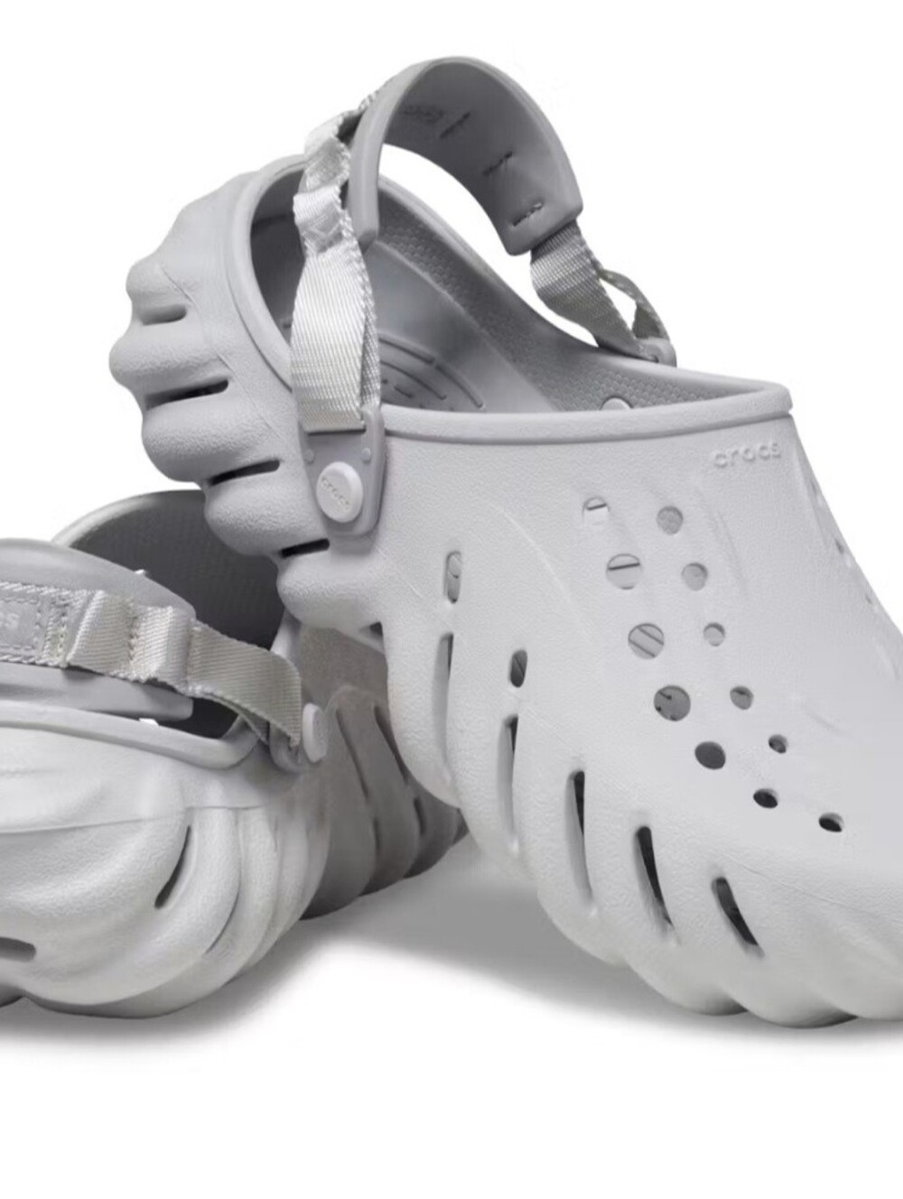 CROCS Kids Echo Clog in White with Black Footbed - Picture 7 of 9